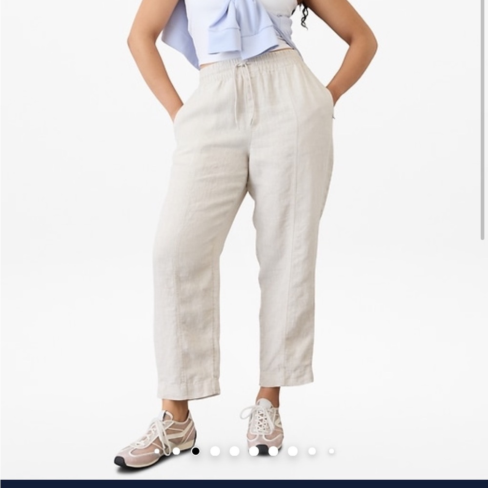 Athleta Cream/light Khaki Ankle Cropped Pants - Picture 5 of 7